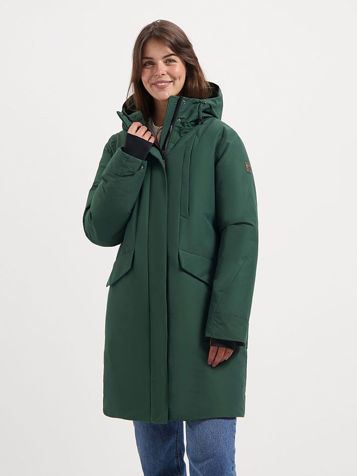 TRAVELIN' Płaszcz zimowy w kolorze turkusowym rozmiar: XL