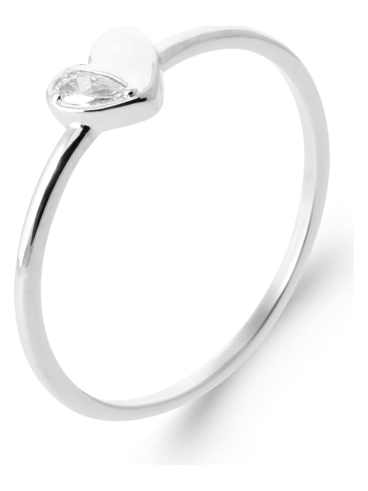 L'Atélier Précieux Srebrny pierścionek z cyrkoniami rozmiar: 50