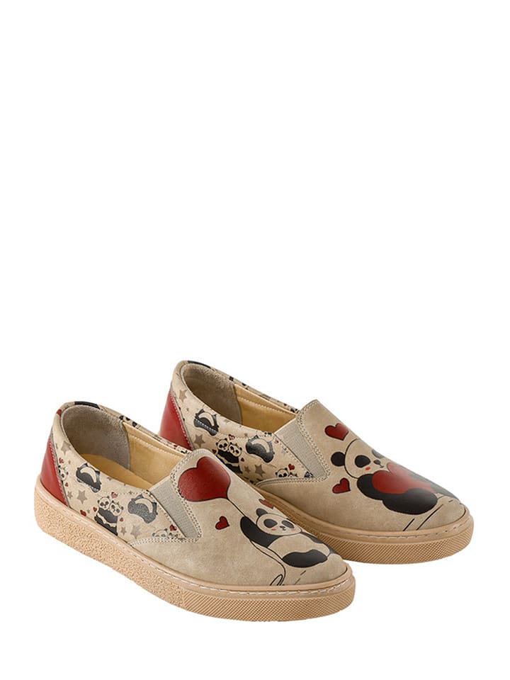 Streetfly Slippersy w kolorze beżowym ze wzorem rozmiar: 39