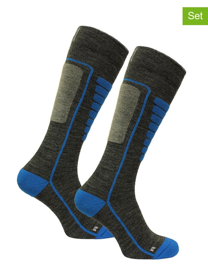 Norfolk Skarpety funkcyjne (4 pary) w kolorze khaki rozmiar: 35-38