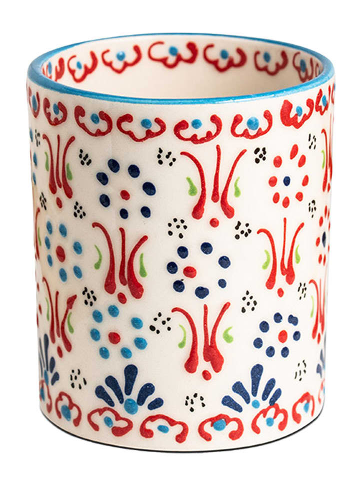 Ottoman Kubek łazienkowy "Tavus" ze wzorem - wys. 9,5 x Ø 8 cm rozmiar: onesize