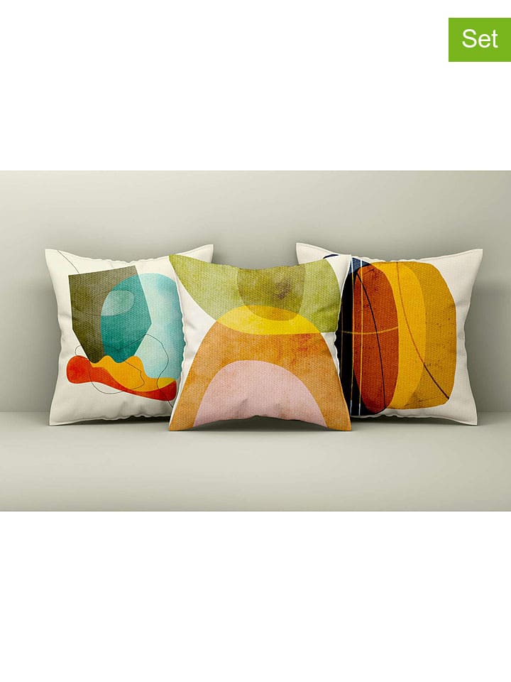 ABERTO DESIGN Poszewki (3 szt.) ze wzorem na poduszki rozmiar: 43x43 cm