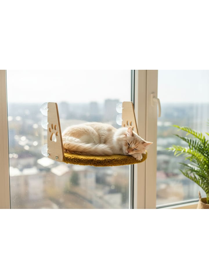 Paws&Whiskers Legowisko w kolorze musztardowym dla kota rozmiar: onesize