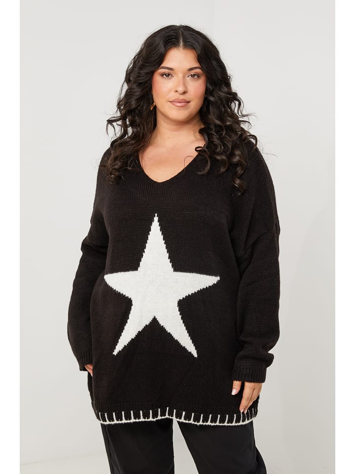 Curvy Lady Sweter w kolorze czarnym rozmiar: 44/46