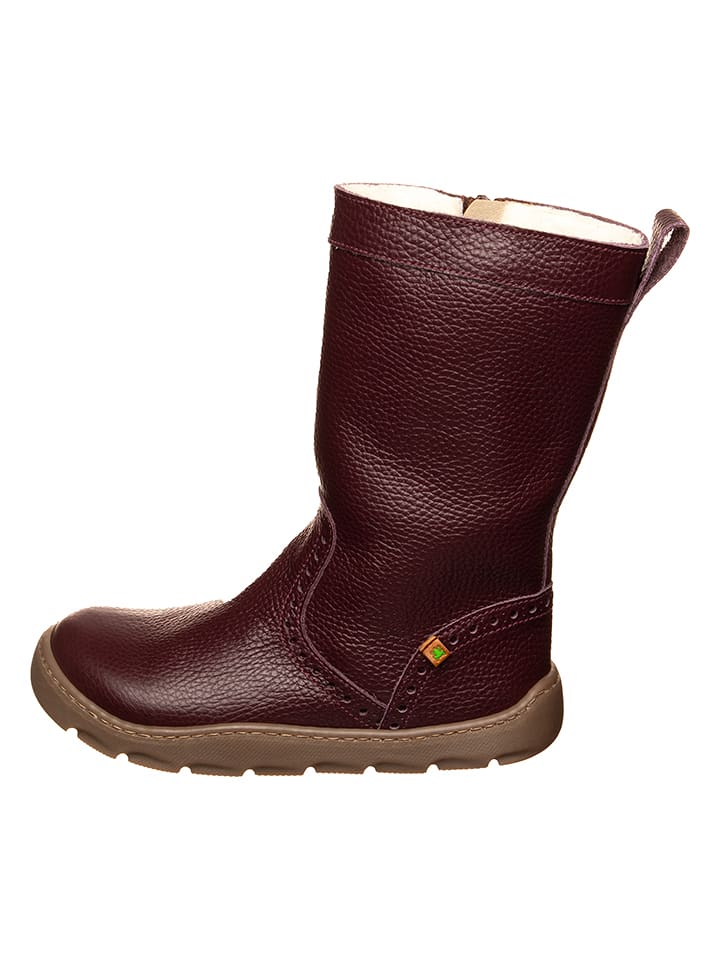 El Naturalista Skórzane kozaki zimowe w kolorze ciemnoczerwonym rozmiar: 30