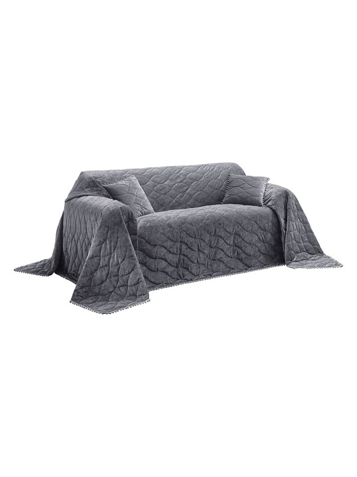 heine home Narzuta w kolorze szarym na fotel i sofę rozmiar: 250x190 cm