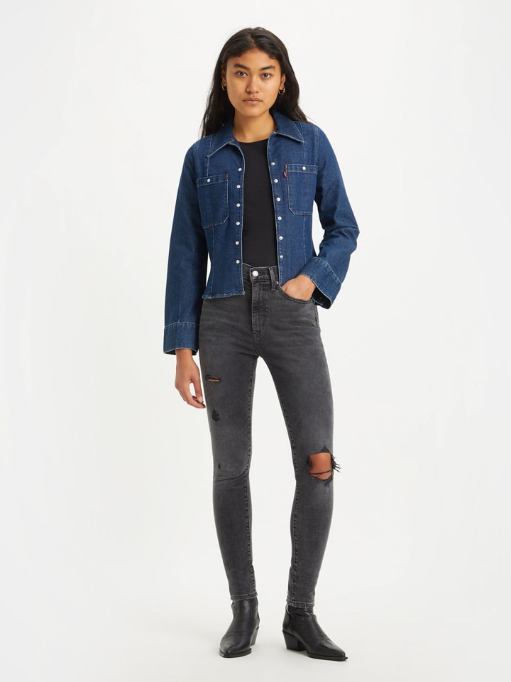 Levi´s Dżinsy "Mile" - Super Skinny fit - w kolorze antracytowym rozmiar: W26/L34