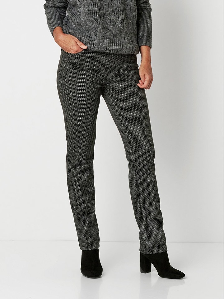 Rosner Spodnie "Alice" w kolorze czarno-białym rozmiar: 48K