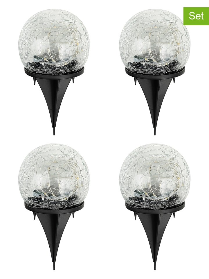 Garden Hero Solarne lampy ogrodowe LED (4 szt.) w kolorze ciepłej bieli - Ø 10 cm rozmiar: onesize