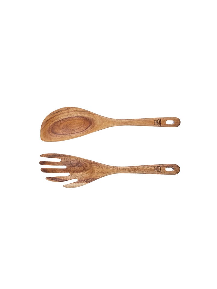 Björn Sztućce sałatkowe "Skov" w kolorze brązowym - wys. 26 cm rozmiar: onesize