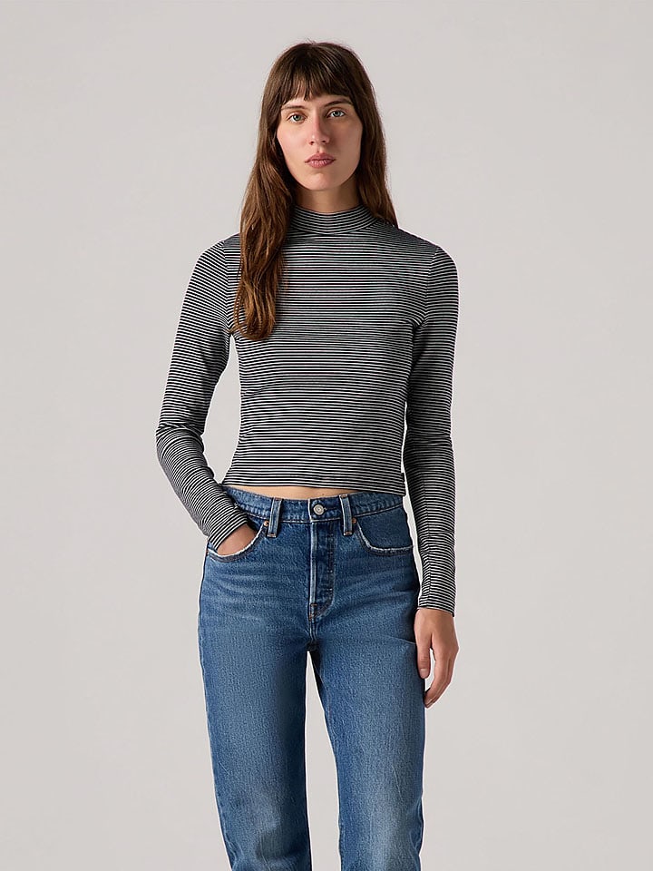 Levi's Koszulka w kolorze granatowo-białym rozmiar: XS