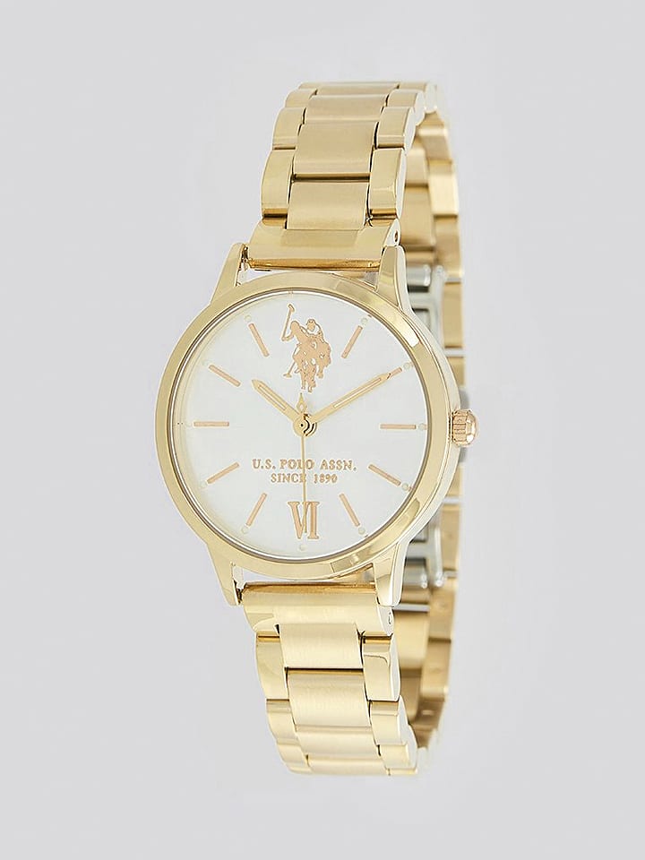 U.S. Polo Assn. Zegarek kwarcowy w kolorze złoto-białym rozmiar: onesize