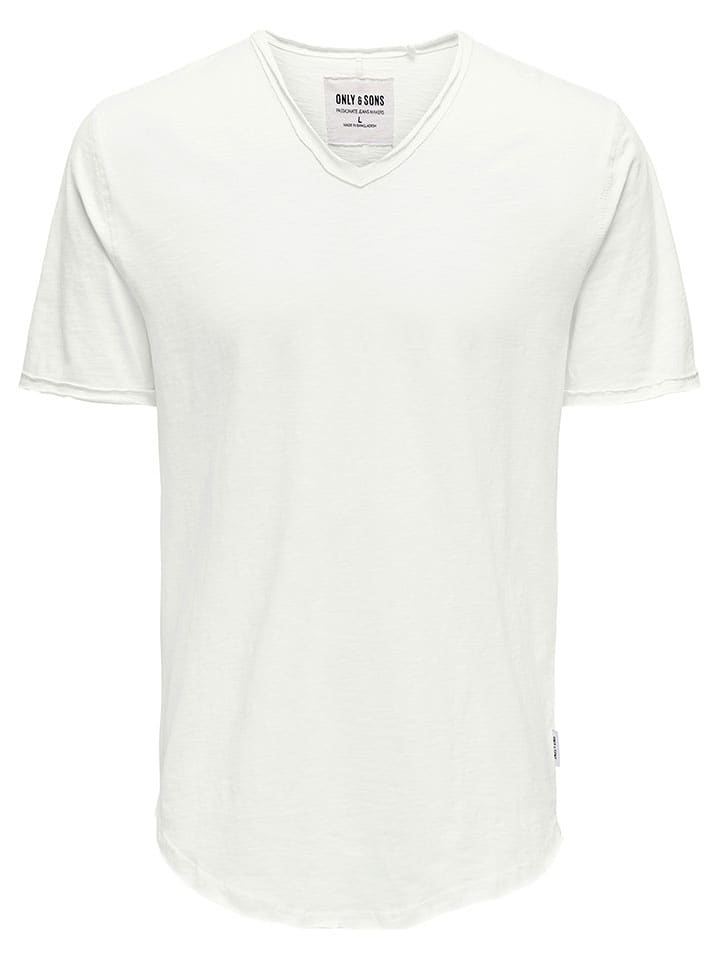 ONLY & SONS Koszulka w kolorze białym rozmiar: S