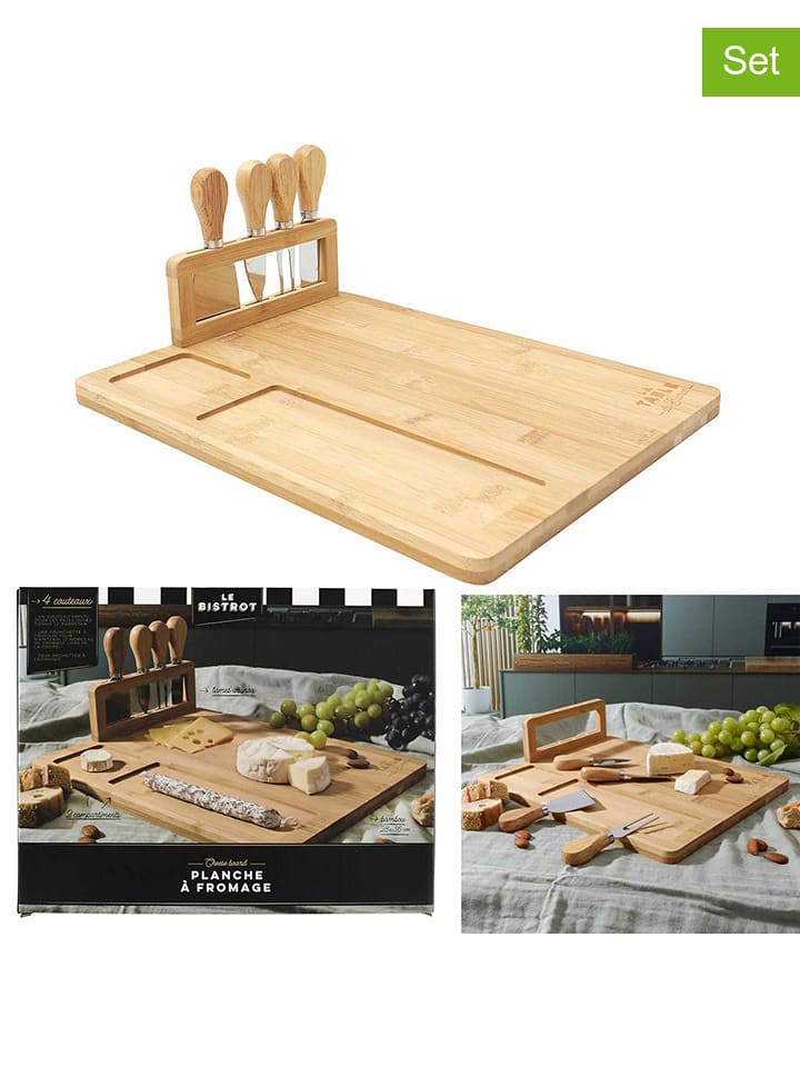 COOK CONCEPT 5-częściowy zestaw w kolorze jasnobrązowym do sera rozmiar: onesize