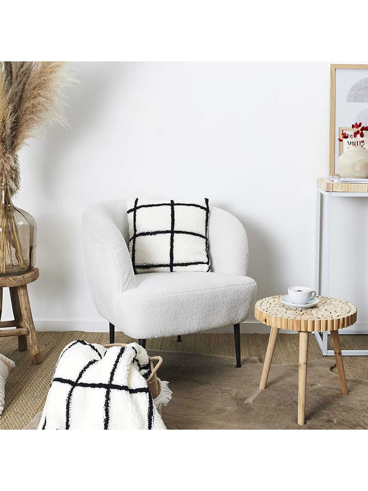 THE HOME DECO FACTORY Poduszka w kolorze kremowym - 40 x 40 cm rozmiar: onesize