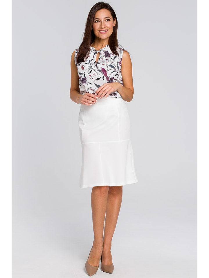 Stylove Bluzka w kolorze biało-fioletowym rozmiar: S