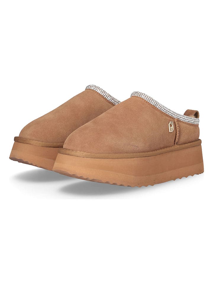 Liu Jo Skórzane botki w kolorze jasnobrązowym rozmiar: 41