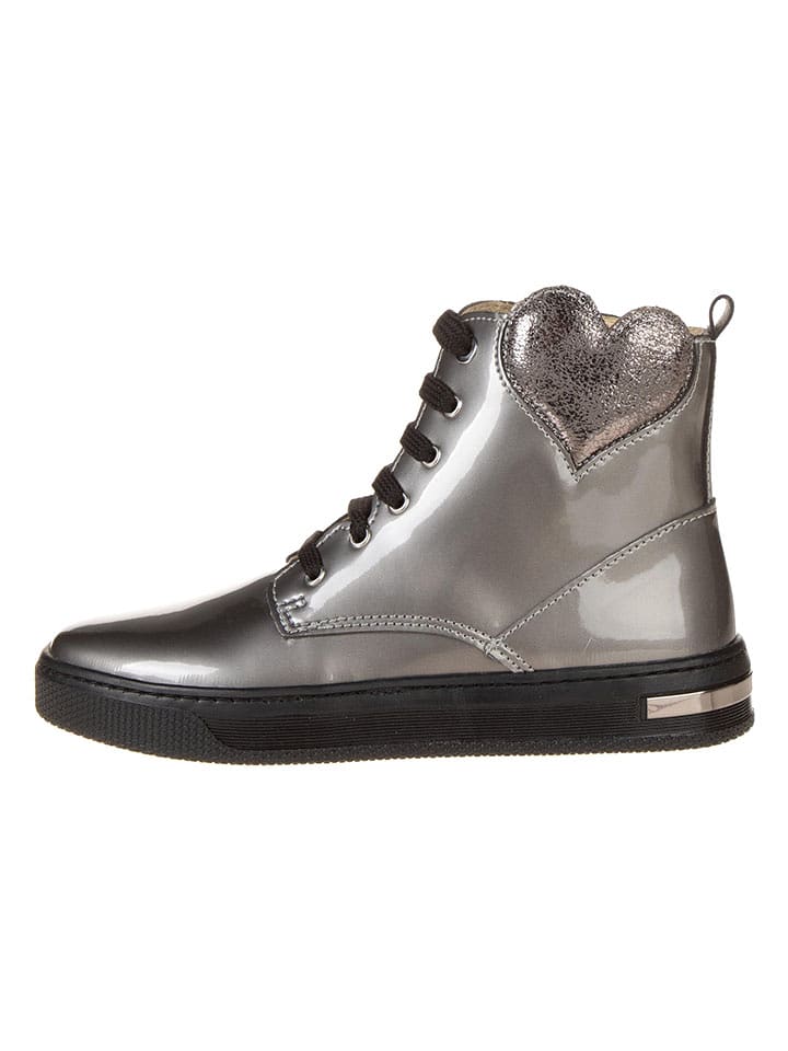 Primigi Skórzane botki "Stylisch" w kolorze srebrnym rozmiar: 29
