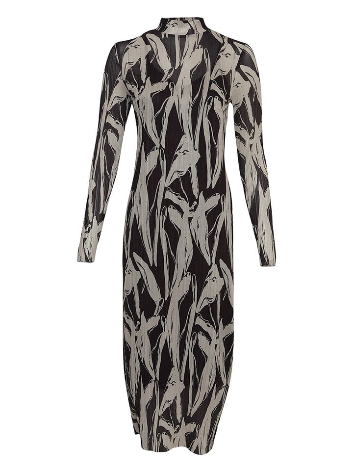 MOSS COPENHAGEN Sukienka "Janiella Illenora" w kolorze czarno-szarym rozmiar: M