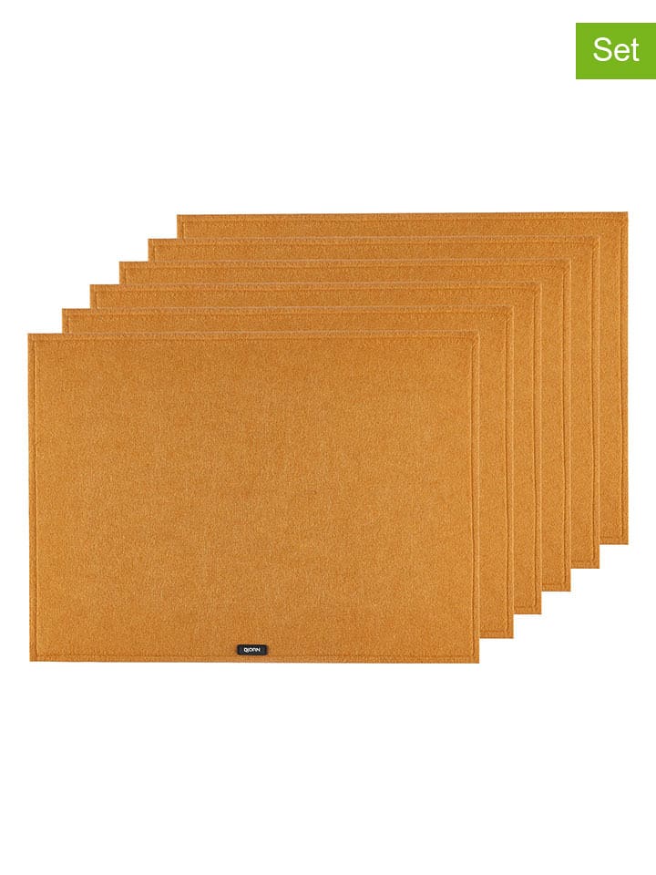 Björn Podkładki (6 szt.) w kolorze jasnobrązowym - 45 x 33 cm rozmiar: onesize