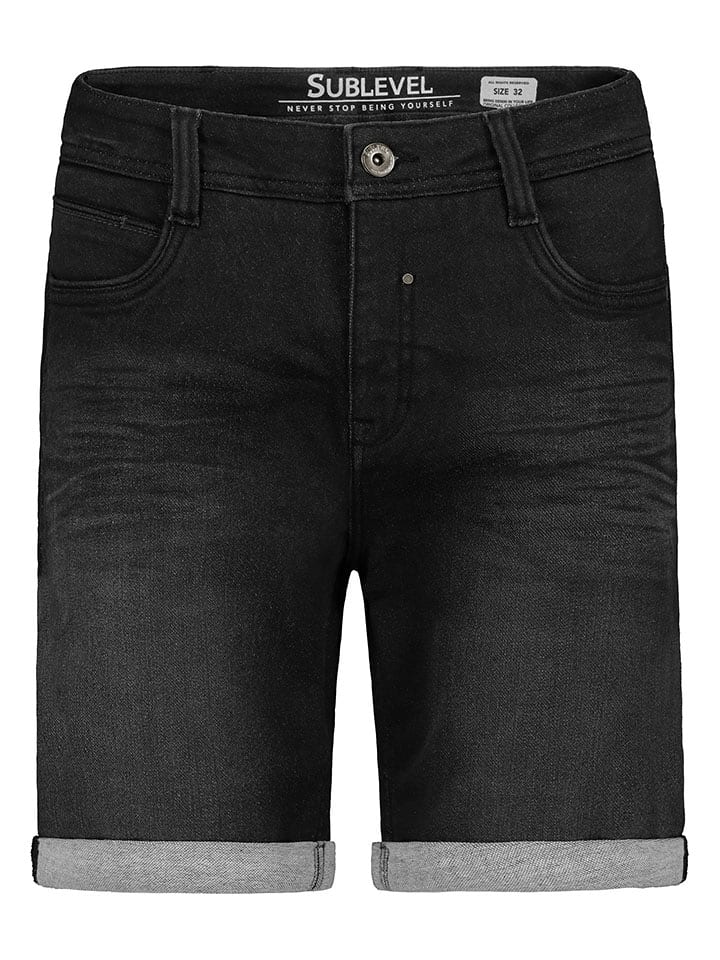 Sublevel Bermudy dżinsowe w kolorze antracytowym rozmiar: W33