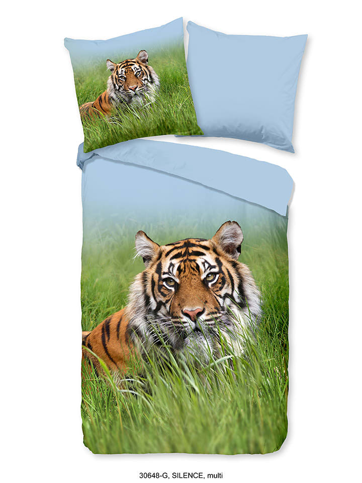 Good Morning Komplet pościeli "Silence" w kolorze zielono-błękitnym rozmiar: 200x220 cm