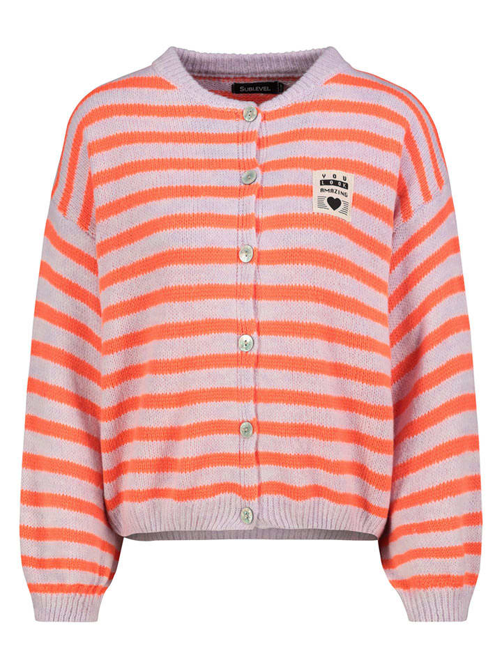 Sublevel Kardigan w kolorze pomarańczowo-jasnoróżowym rozmiar: M/L