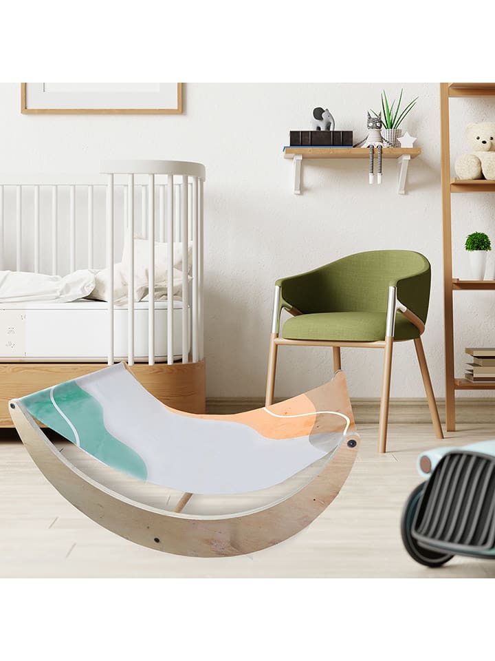 Woody Kid Store Hamak w kolorze biało-miętowo-pomarańczowym - 90 x 60 x 43 cm rozmiar: onesize