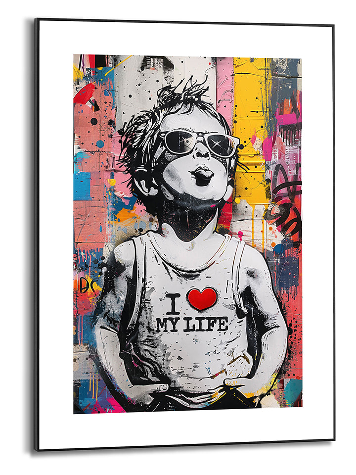 Orangewallz Druk artystyczny "Little Rebel" w ramce rozmiar: 50x70 cm