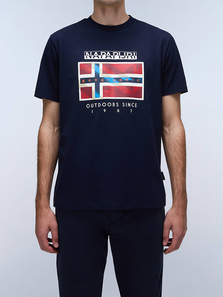 Napapijri Koszulka w kolorze granatowym rozmiar: XS