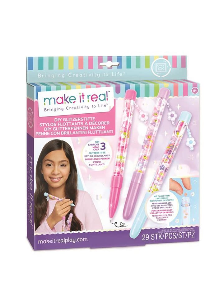 make it real Brokatowe pisaki DIY - 8+ rozmiar: onesize