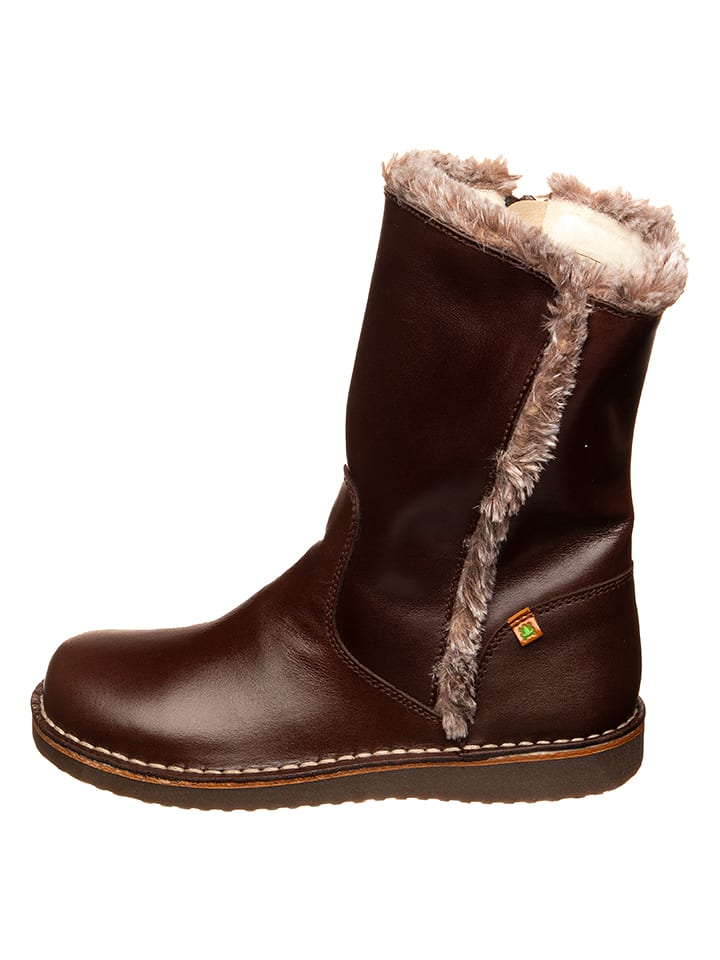 El Naturalista Skórzane kozaki zimowe w kolorze brązowym rozmiar: 35