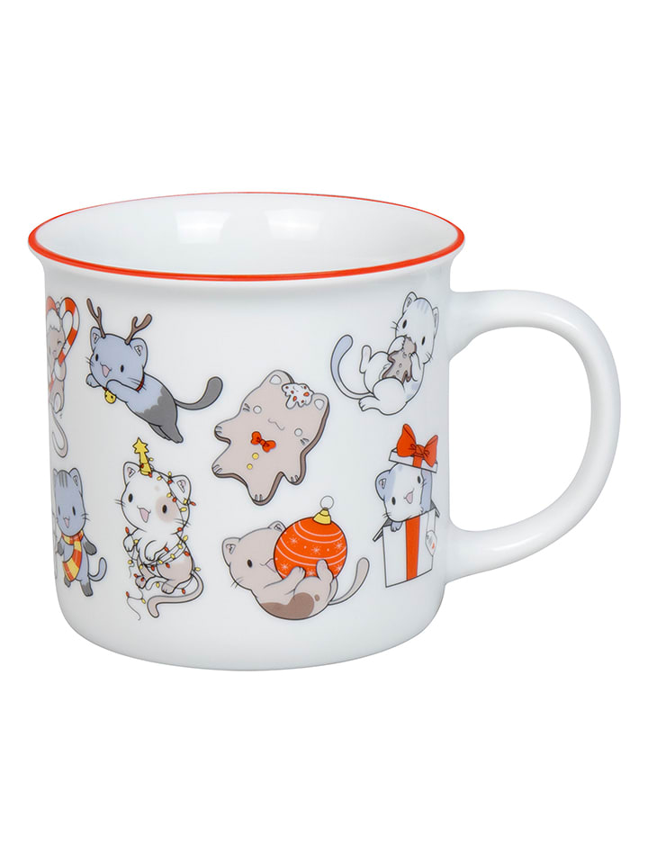 Könitz Kubek jumbo "Lovely Cats" w kolorze białym ze wzorem - 380 ml rozmiar: onesize