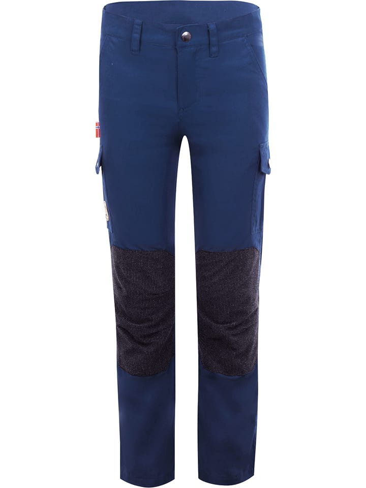 Trollkids Spodnie trekkingowe "Trollheimen" w kolorze granatowym rozmiar: 110