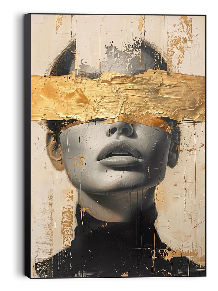 Orangewallz Druk artystyczny "Golden Cover III" w ramce rozmiar: 60x90 cm