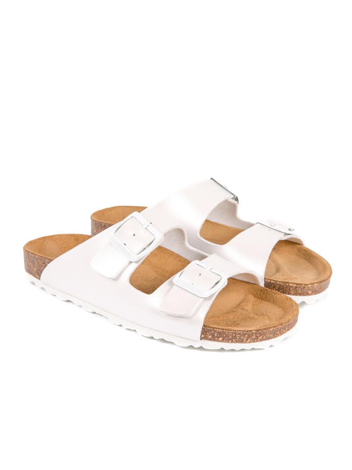 BABUNKERS Family Klapki w kolorze białym rozmiar: 37