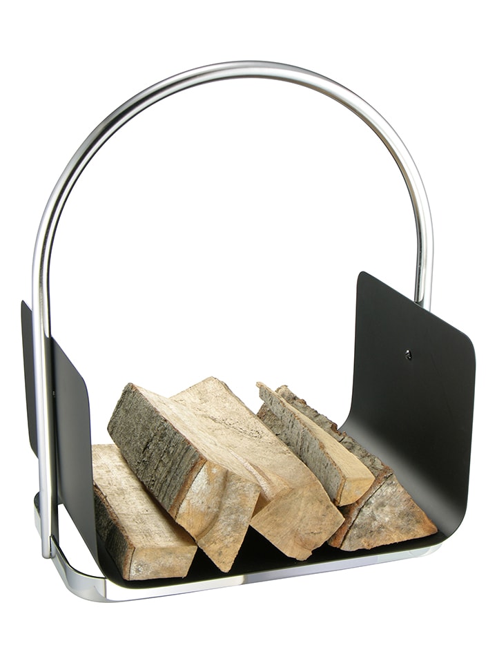 Everysentials Kosz w kolorze czarnym na drewno - 40,5 x 47 x 30 cm rozmiar: onesize