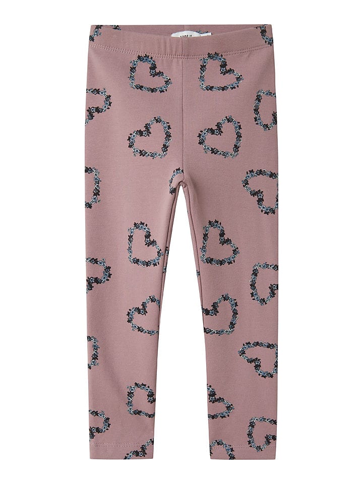 name it Legginsy "Olukria" w kolorze szaroróżowo-granatowym rozmiar: 98