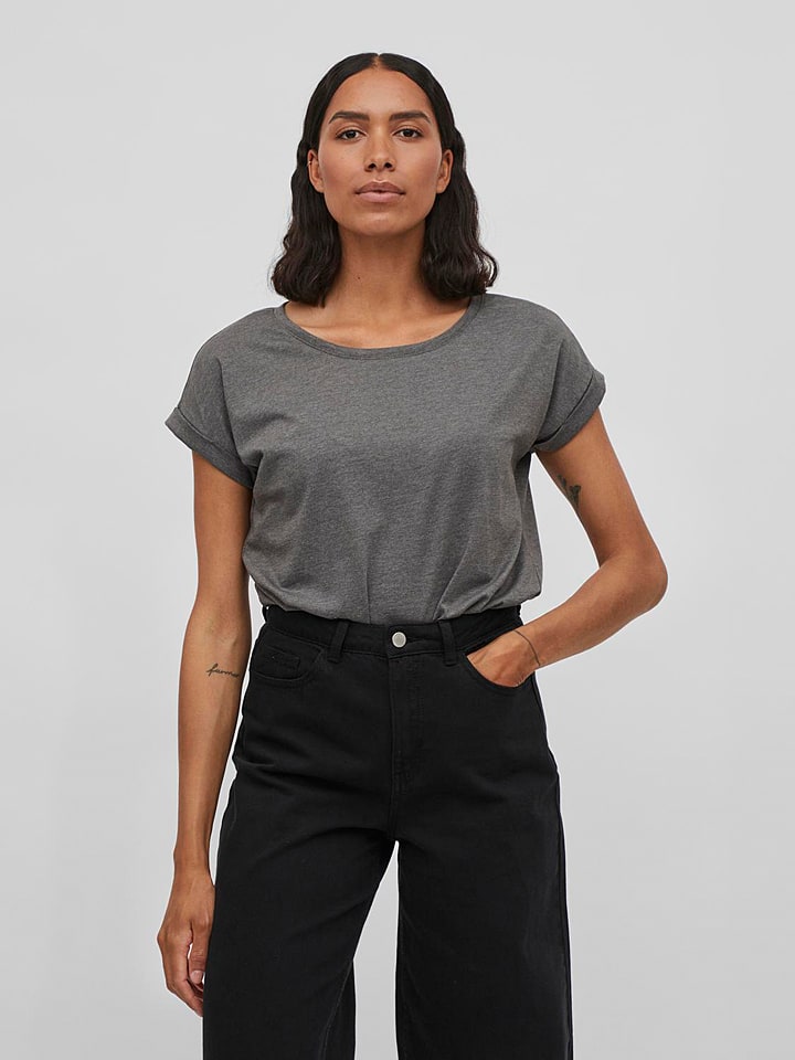 Vila Koszulka w kolorze szarym rozmiar: L