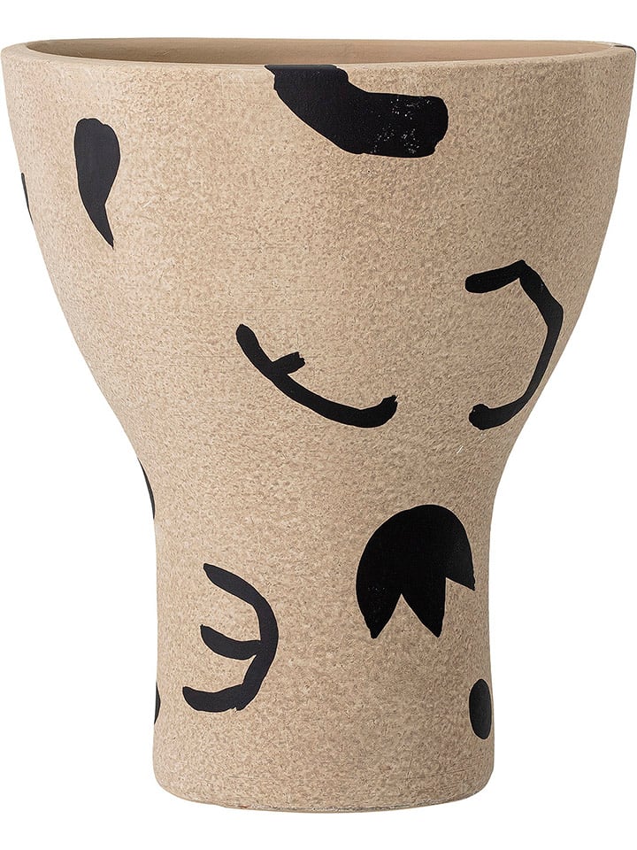 Bloomingville Wazon "Nans" w kolorze beżowo-czarnym - wys. 27 x Ø 23 cm rozmiar: onesize