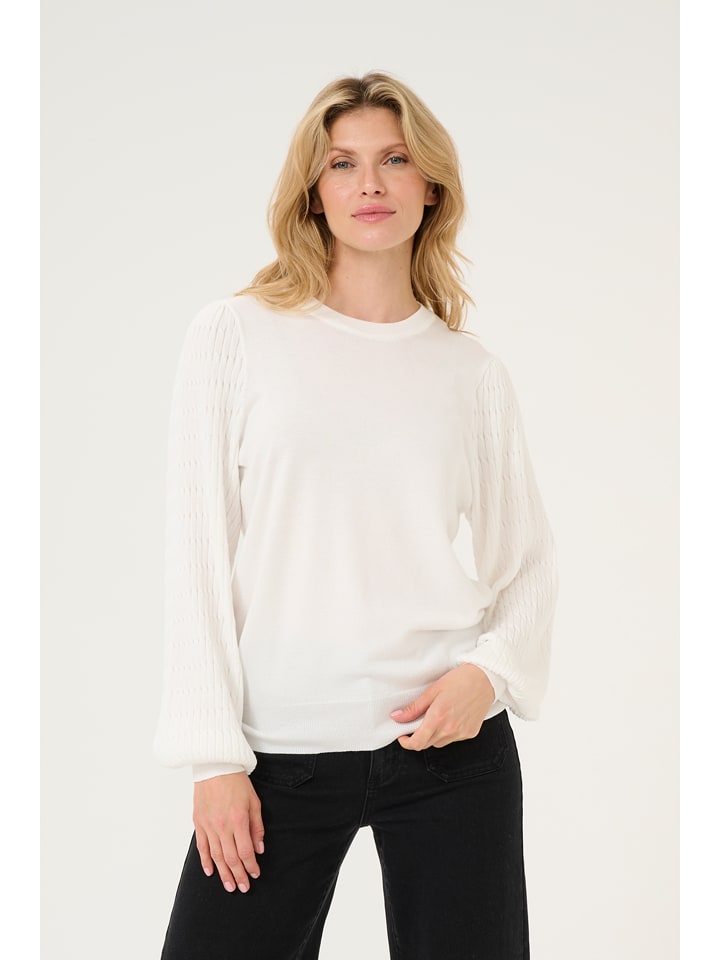 Kaffe Sweter "Nanna" w kolorze białym rozmiar: L