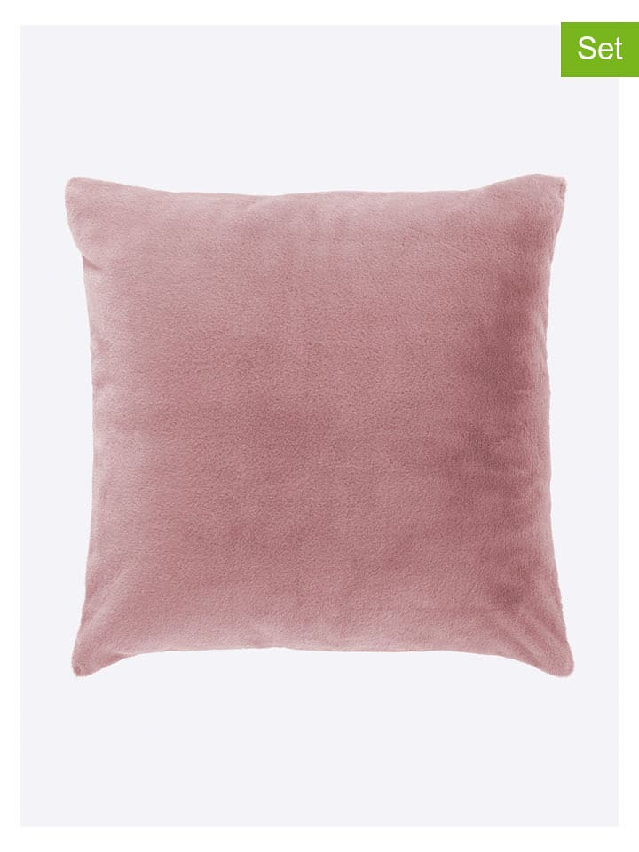 heine home Poszewki (2 szt.) w kolorze jasnoróżowym na poduszkę rozmiar: 40x40 cm