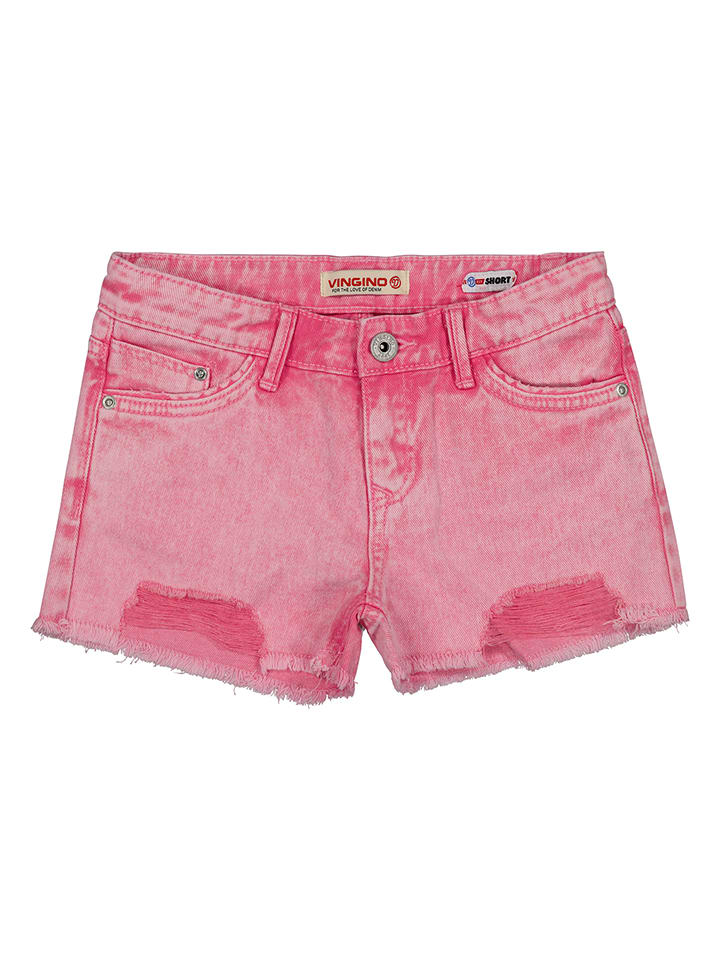 Vingino Szorty dżinsowe w kolorze jaskraworóżowym rozmiar: 176