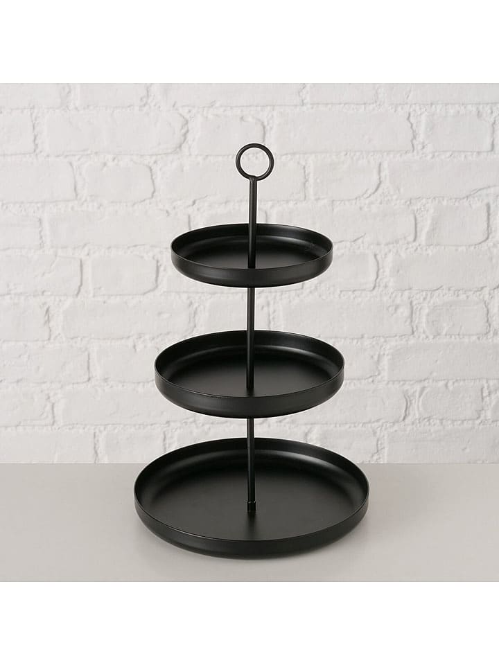 Boltze Etażerka "Credo" w kolorze czarnym - wys. 32,5 x Ø 20 cm rozmiar: onesize