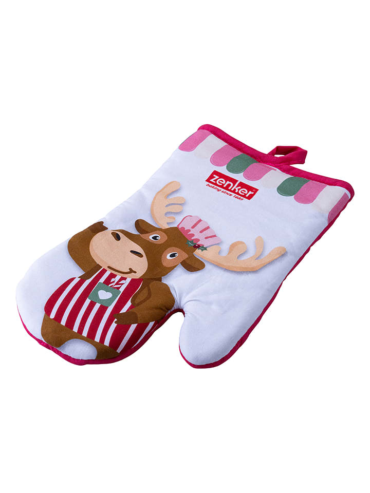 Fackelmann Rękawica kuchenna w kolorze biało-czerwonym - 28 x 18 cm rozmiar: onesize