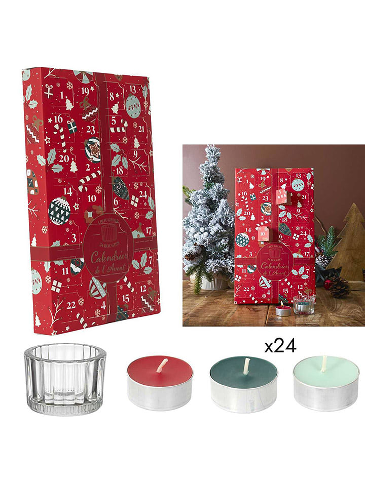 Make a Wish Kalendarz ze świecami w kolorze czerwonym - 21,7 x 37 cm rozmiar: onesize