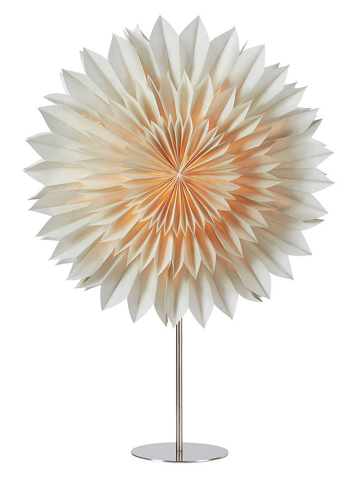 Marksljöd Lampa stołowa "Solina" w kolorze jasnoszaro-srebrnym - 48 x 75 x 16 cm rozmiar: onesize