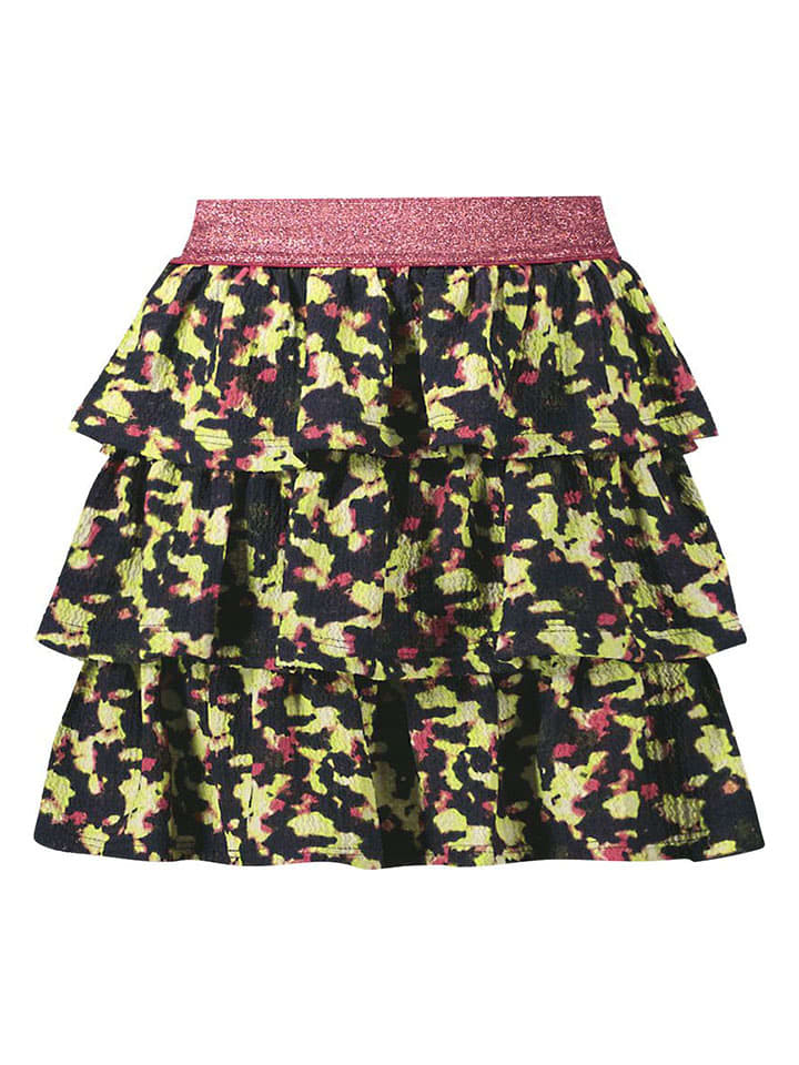 B.Nosy Spódnica "Ruby" w kolorze czarno-żółto-różowym rozmiar: 122/128