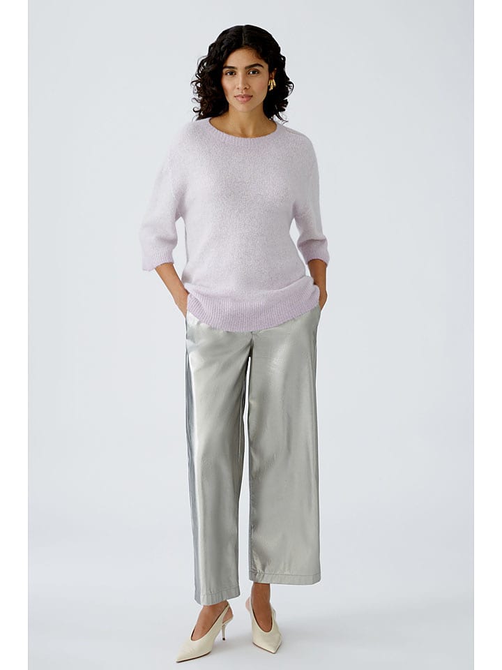 Oui Spodnie w kolorze srebrnym rozmiar: 34