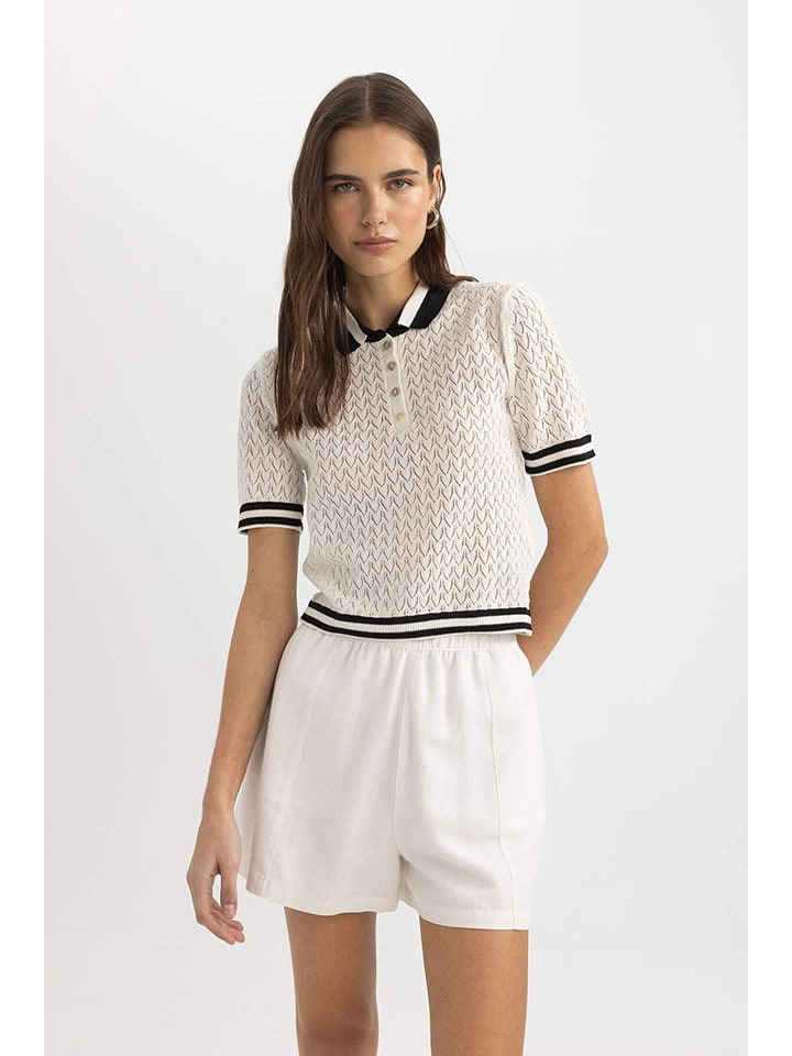 DeFacto Sweter w kolorze białym rozmiar: L